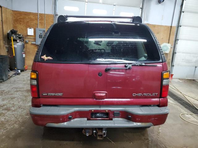 1GNEK13T15R148356 - 2005 CHEVROLET TAHOE K1500 RED photo 6