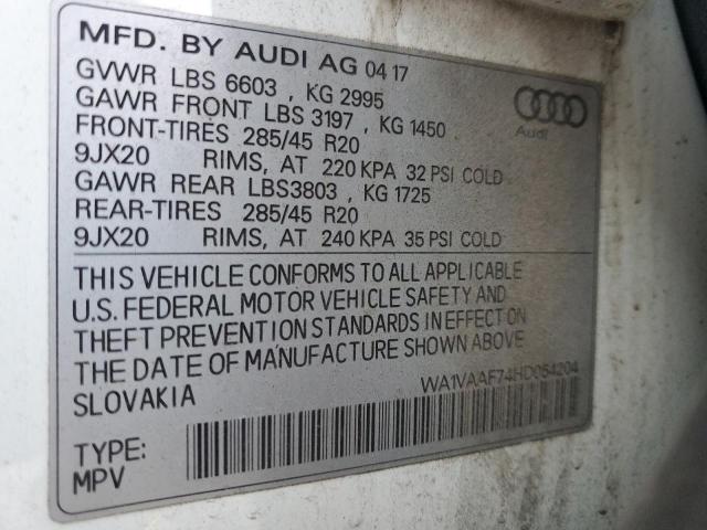 WA1VAAF74HD054204 - 2017 AUDI Q7 PRESTIGE 白色 照片 13