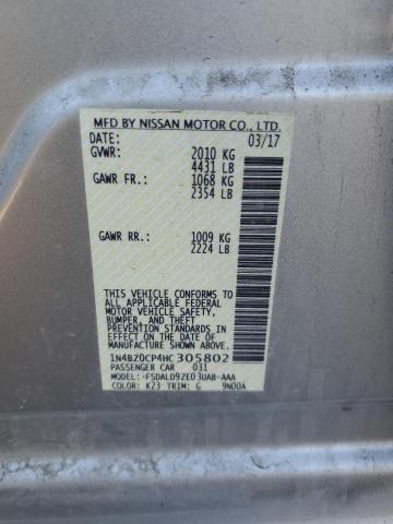 1N4BZ0CP4HC305802 - 2017 NISSAN LEAF S SILVER photo 12