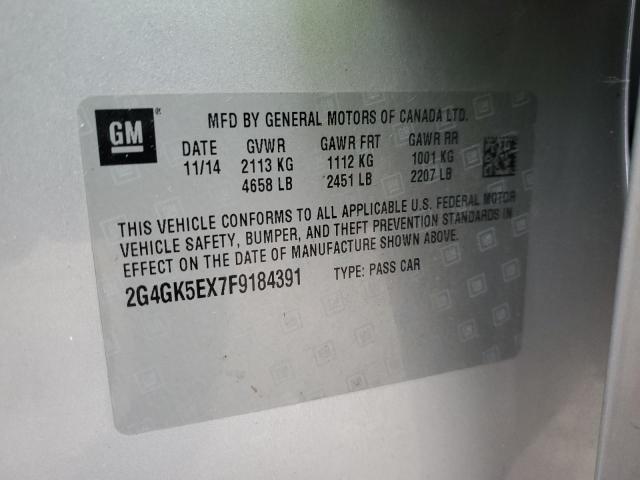 2G4GK5EX7F9184391 - 2015 BUICK REGAL 银色 照片 12