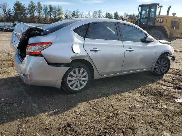 3N1AB7AP8FL693062 - 2015 NISSAN SENTRA S SILVER photo 3