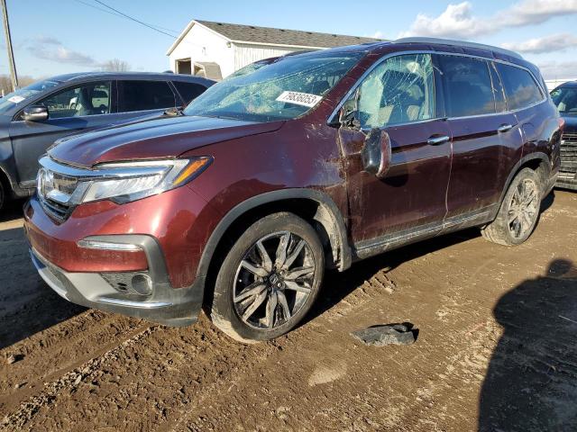 5FNYF6H00KB072166 - 2019 HONDA PILOT ELITE BURGUNDY photo 1