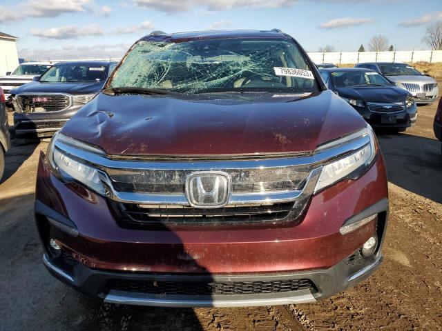 5FNYF6H00KB072166 - 2019 HONDA PILOT ELITE BURGUNDY photo 5