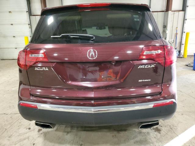 2HNYD2H65AH518978 - 2010 ACURA MDX TECHNOLOGY BURGUNDY photo 6