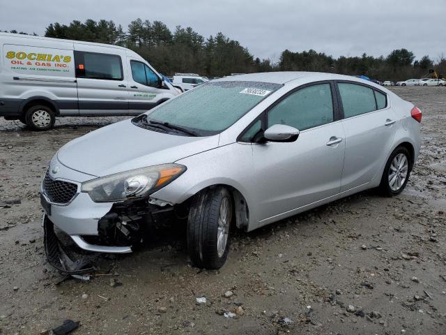 KNAFX4A88E5052775 - 2014 KIA FORTE EX SILVER photo 1