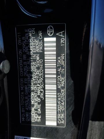 JTKJF5C79C3029470 - 2012 TOYOTA SCION TC 黑色 照片 12