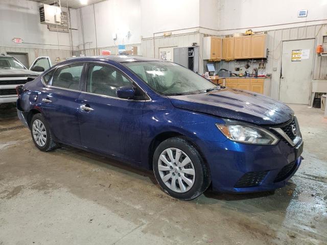 3N1AB7AP0HY316893 - 2017 NISSAN SENTRA S BLUE photo 4