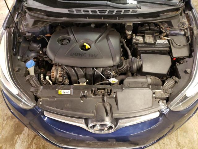 5NPDH4AE0EH465982 - 2014 HYUNDAI ELANTRA SE BLUE photo 11