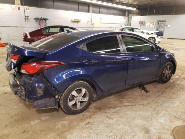 5NPDH4AE0EH465982 - 2014 HYUNDAI ELANTRA SE BLUE photo 3