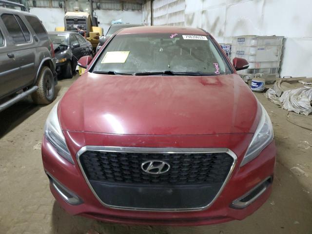 KMHE24L12GA009021 - 2016 HYUNDAI SONATA HYBRID MAROON photo 5