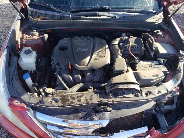 5NPEC4AC5EH822588 - 2014 HYUNDAI SONATA SE RED photo 11