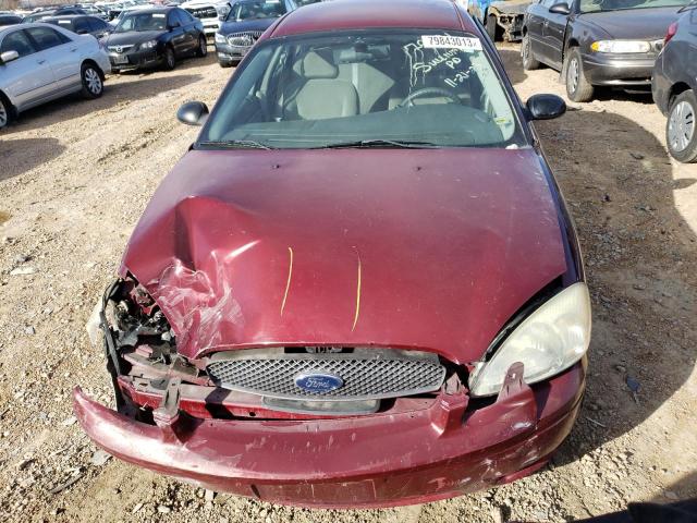 1FAFP53U36A202308 - 2006 FORD TAURUS SE MAROON photo 5