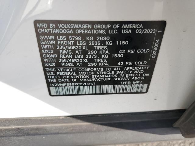 1V2VMPE89PC020367 - 2023 VOLKSWAGEN ID.4 PRO S თეთრი ფოტო 13