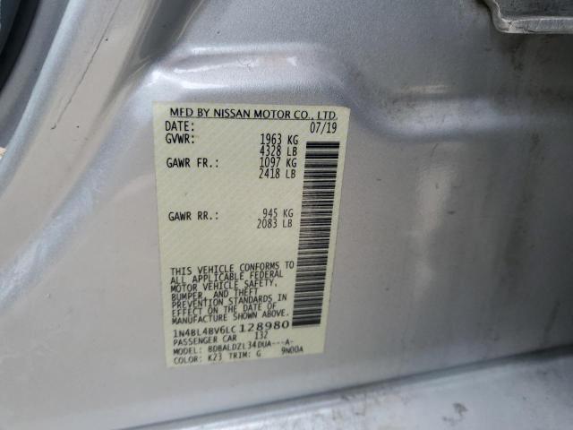 1N4BL4BV6LC128980 - 2020 NISSAN ALTIMA S SILVER photo 12