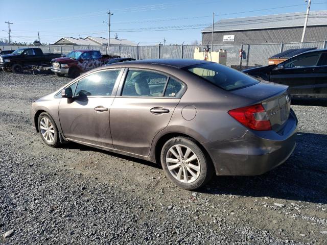 2HGFB2F56CH059249 - 2012 HONDA CIVIC LX GRAY photo 2