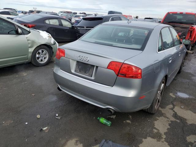 WAUEF78E68A162585 - 2008 AUDI A4 S-LINE 2.0T QUATTRO TURBO GRAY photo 3