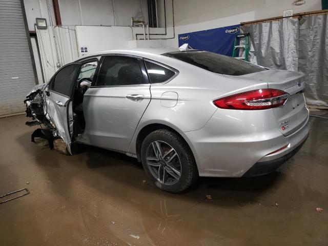 3FA6P0MU1KR182433 - 2019 FORD FUSION SEL SILVER photo 2