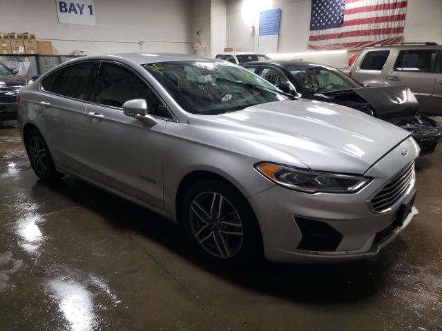 3FA6P0MU1KR182433 - 2019 FORD FUSION SEL SILVER photo 4