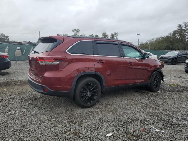 5TDJZRFH5KS618555 - 2019 TOYOTA HIGHLANDER SE BURGUNDY photo 3