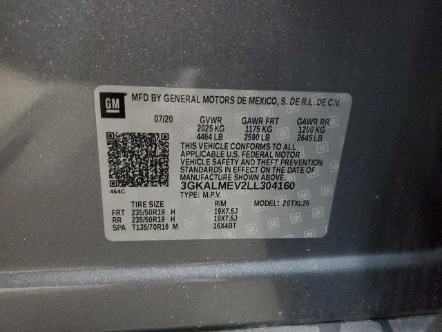 3GKALMEV2LL304160 - 2020 GMC TERRAIN SLE GRAY photo 13