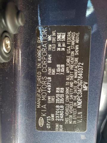 KNDPC3AC3G7840372 - 2016 KIA SPORTAGE EX BLUE photo 13