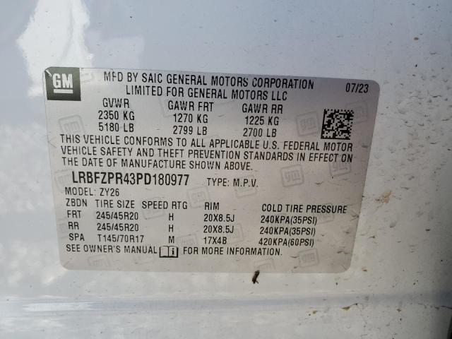 LRBFZPR43PD180977 - 2023 BUICK ENVISION ESSENCE თეთრი ფოტო 12