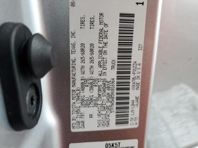 5TFMA5AB5NX016964 - 2022 TOYOTA TUNDRA CREWMAX PLATINUM Grau Foto 12