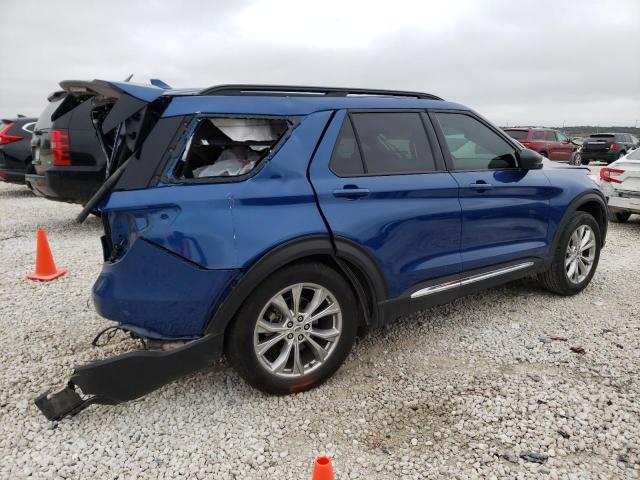 1FMSK7DH3LGA52340 - 2020 FORD EXPLORER XLT BLUE photo 3