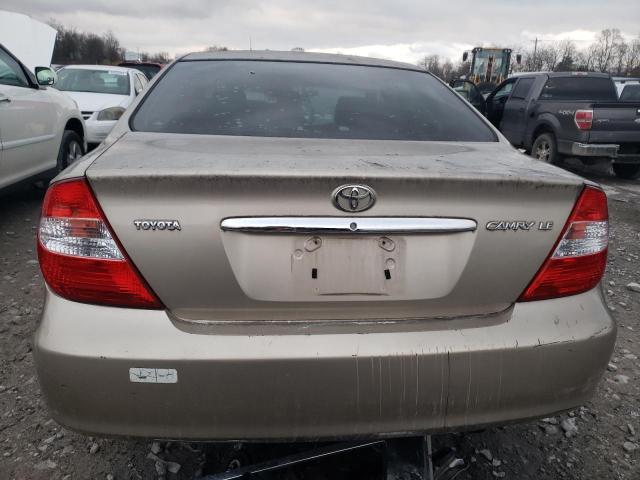 JTDBE32K120038950 - 2002 TOYOTA CAMRY LE TAN photo 6