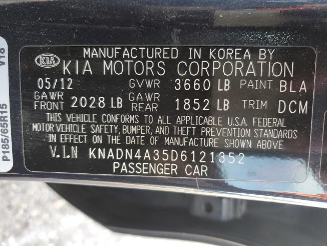 KNADN4A35D6121352 - 2013 KIA RIO EX BLUE photo 13