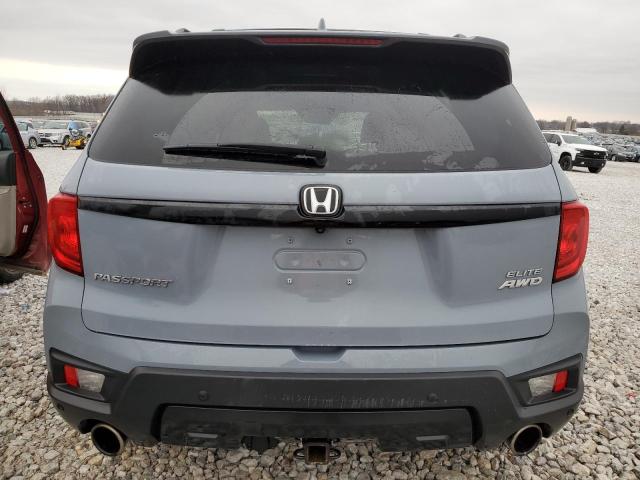 5FNYF8H00NB002117 - 2022 HONDA PASSPORT ELITE GRAY photo 6