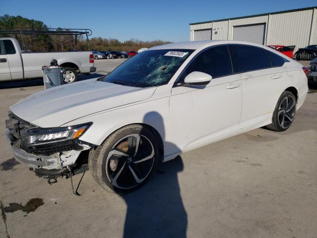 1HGCV1F33JA032377 - 2018 HONDA ACCORD SPORT WHITE photo 1