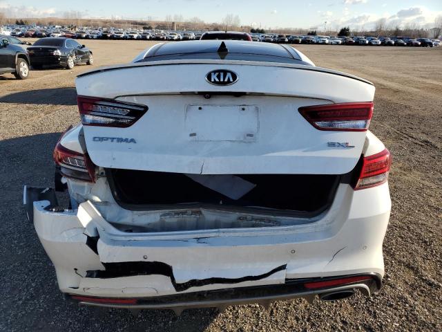 5XXGV4L2XGG026540 - 2016 KIA OPTIMA SXL WHITE photo 6