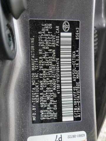 4T1BF1FK5FU904476 - 2015 TOYOTA CAMRY LE GRAY photo 12
