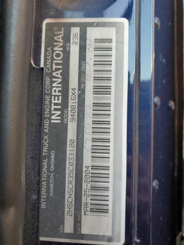 2HSCNSCR35C033120 - 2005 INTERNATIONAL 9400 9400I BLUE photo 10