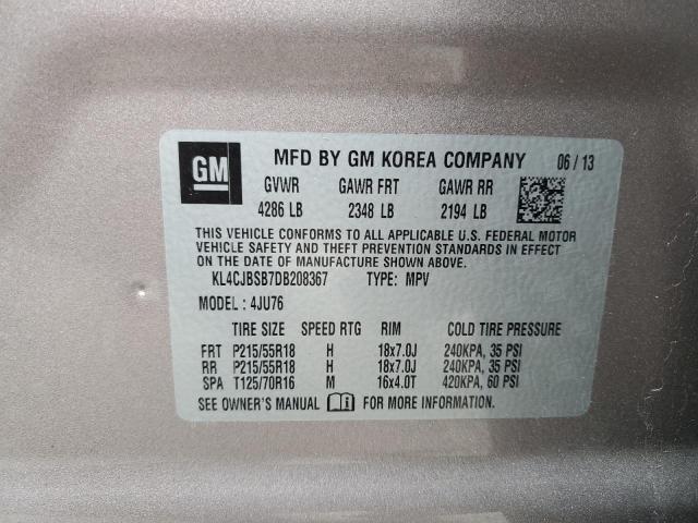 KL4CJBSB7DB208367 - 2013 BUICK ENCORE CONVENIENCE 棕色 照片 12