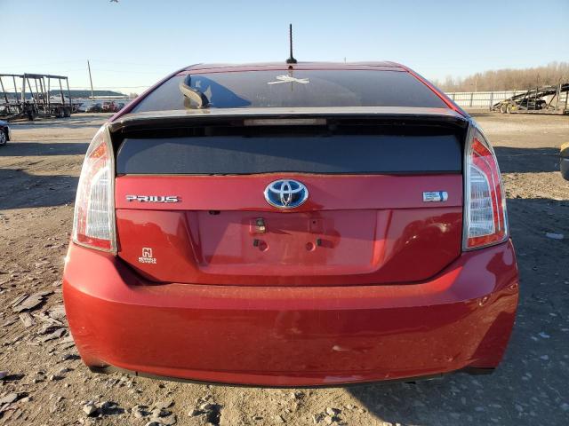 JTDKN3DU6D5573731 - 2013 TOYOTA PRIUS RED photo 6