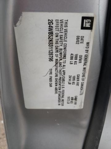 2G4WB52K831128796 - 2003 BUICK REGAL LS 灰色 照片 12