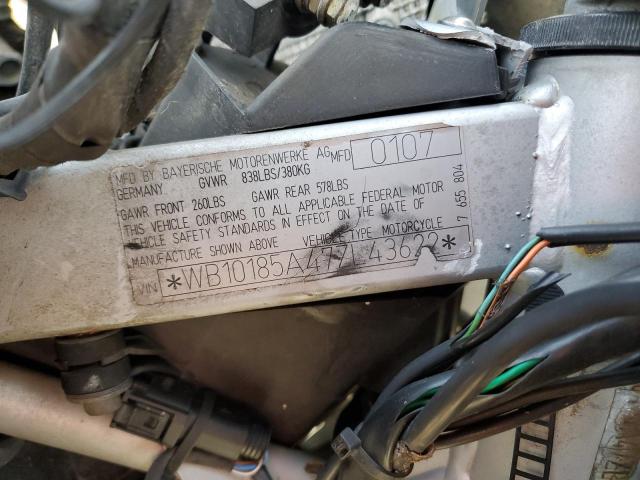 WB10185A47ZL43622 - 2007 BMW F650 GS TWO TONE photo 10