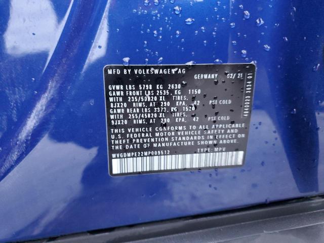 WVGDMPE22MP009512 - 2021 VOLKSWAGEN ID.4 FIRST EDITION BLUE photo 12