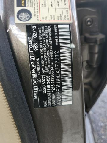 WDDHF5KB0DA772212 - 2013 MERCEDES-BENZ E350 350 GRAY photo 12