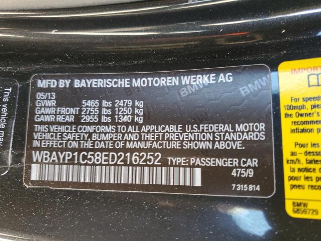 WBAYP1C58ED216252 - 2014 BMW 650 XI BLACK photo 12