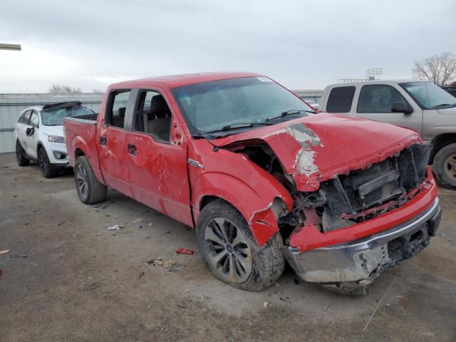 1FTRW14879KB32976 - 2009 FORD F150 SUPERCREW RED photo 4