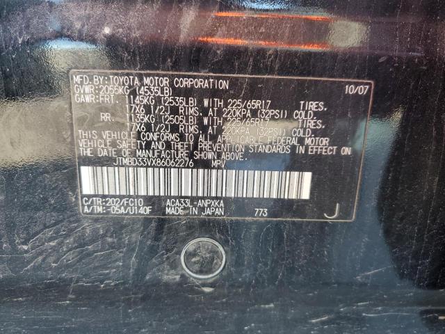 JTMBD33VX86062276 - 2008 TOYOTA RAV4 BLACK photo 14