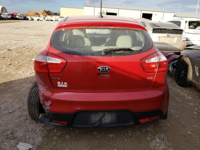 KNADM5A39D6307033 - 2013 KIA RIO LX RED photo 6