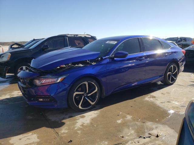 1HGCV1F36KA094129 - 2019 HONDA ACCORD SPORT BLUE photo 1