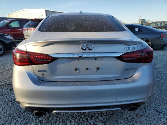 JN1EV7AR5KM592281 - 2019 INFINITI Q50 LUXE SILVER photo 6