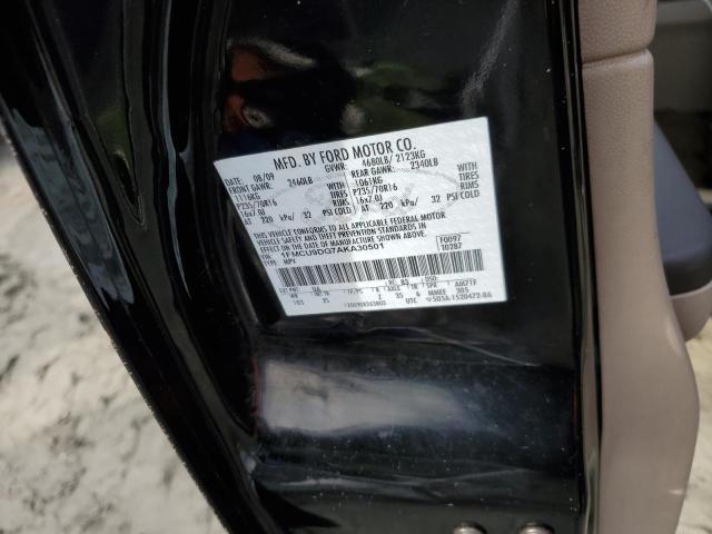 1FMCU9DG7AKA30501 - 2010 FORD ESCAPE XLT BLACK photo 12