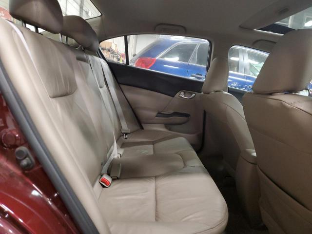 19XFB2F91CE022381 - 2012 HONDA CIVIC EXL ბურგუნდია ფოტო 10