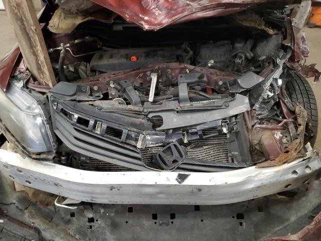 19XFB2F91CE022381 - 2012 HONDA CIVIC EXL ბურგუნდია ფოტო 11